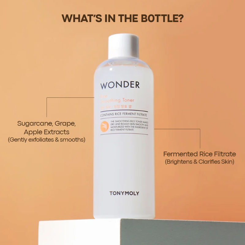 TONYMOLY Korean Wonder Rice Smoothing Toner-Hydrates, Brightens, Clarifies Dry & Combination Skin