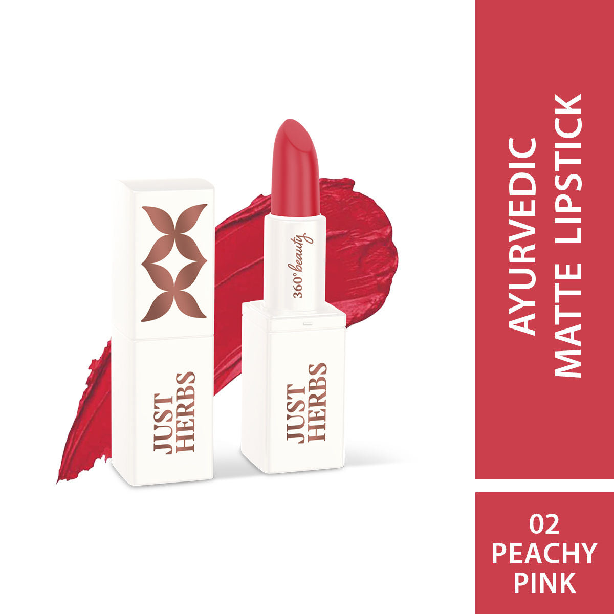 Just Herbs Ayurvedic Creamy Matte Lipstick Half Size