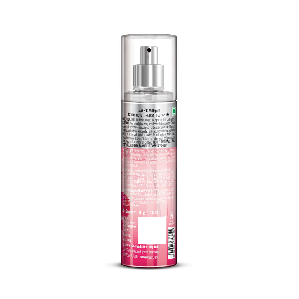 Layer'r Wottagirl! Exotic Rose Body Mist Spray For Her