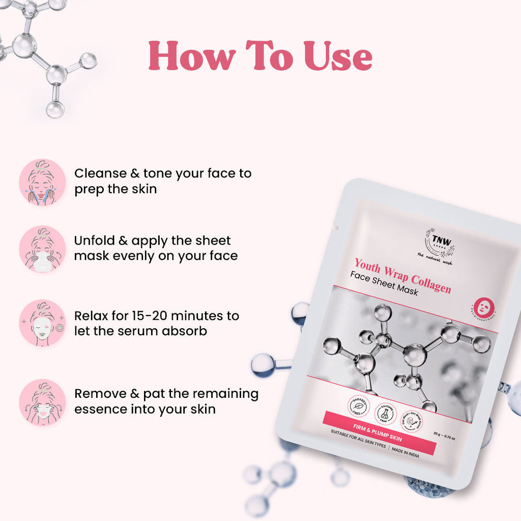 TNW The Natural Wash Glow Essence Collagen Face Sheet Mask