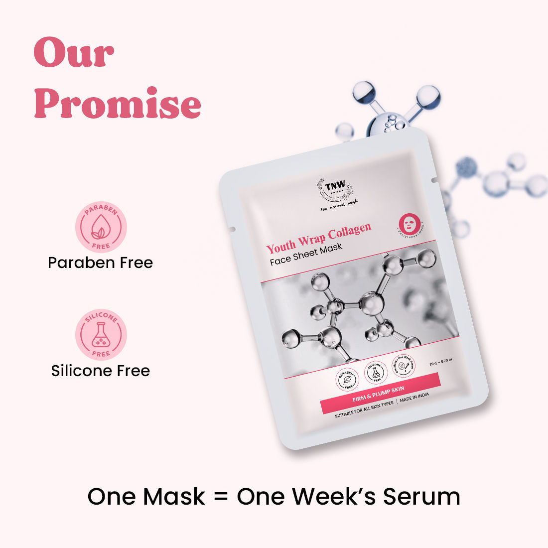 TNW The Natural Wash Glow Essence Collagen Face Sheet Mask