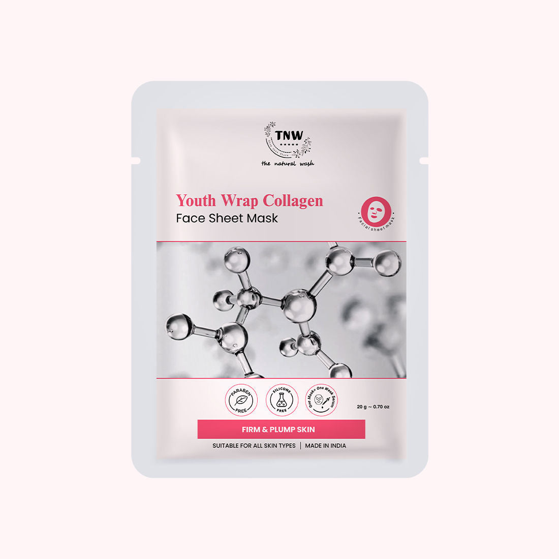 TNW The Natural Wash Glow Essence Collagen Face Sheet Mask