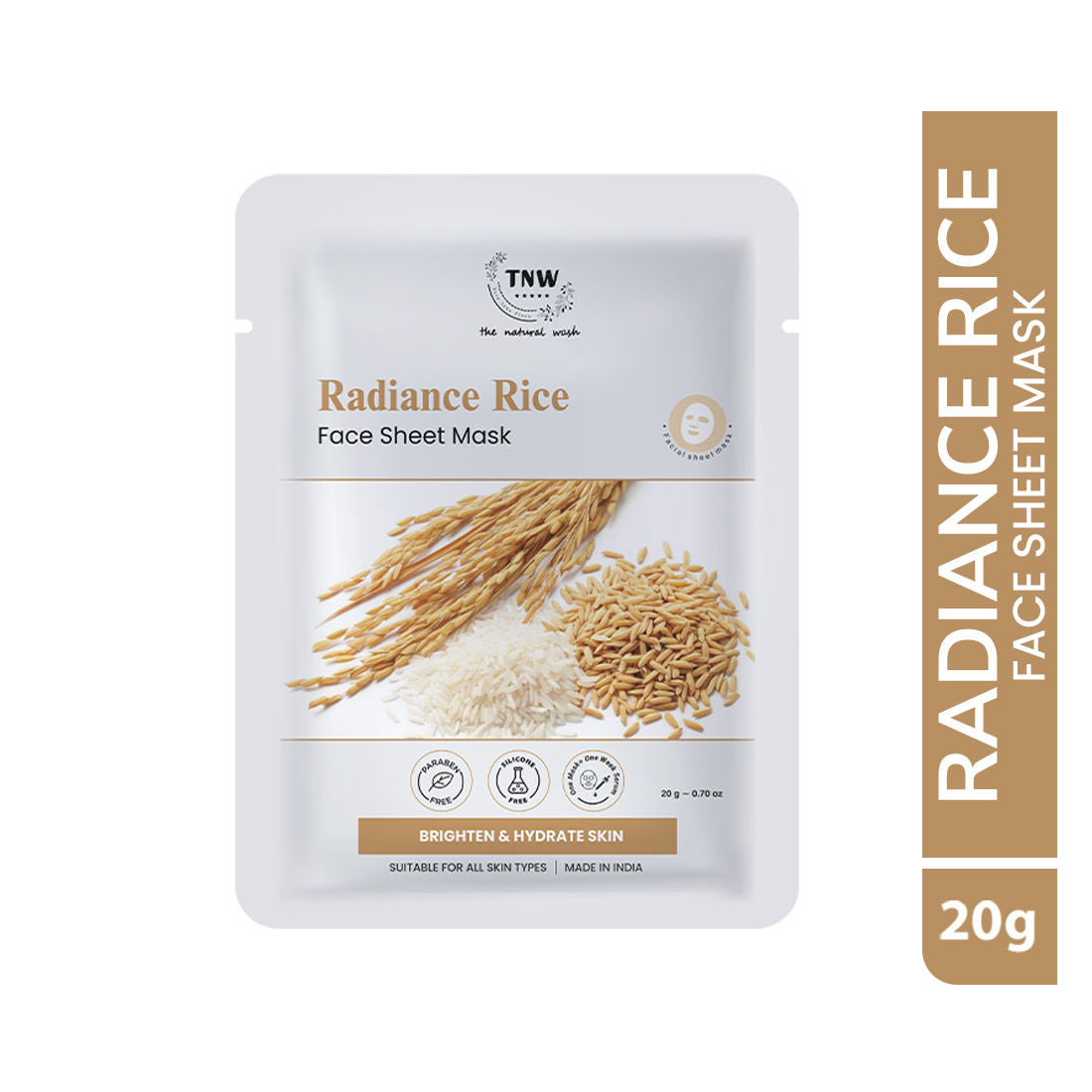 TNW The Natural Wash Pure Radiance Rice Face Sheet Mask