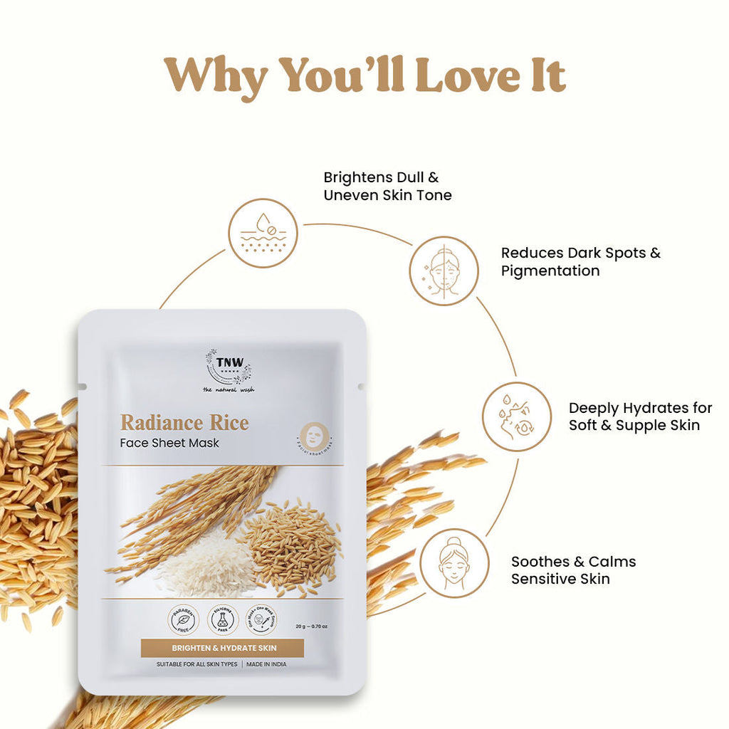 TNW The Natural Wash Pure Radiance Rice Face Sheet Mask