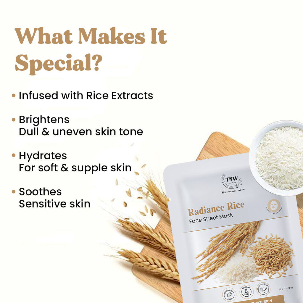 TNW The Natural Wash Pure Radiance Rice Face Sheet Mask