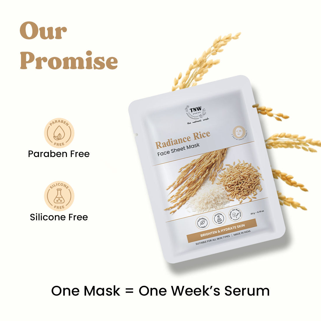 TNW The Natural Wash Pure Radiance Rice Face Sheet Mask