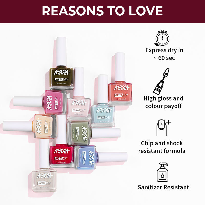 Nykaa Cosmetics Insta Dry Fast Drying Nail Enamel Polish