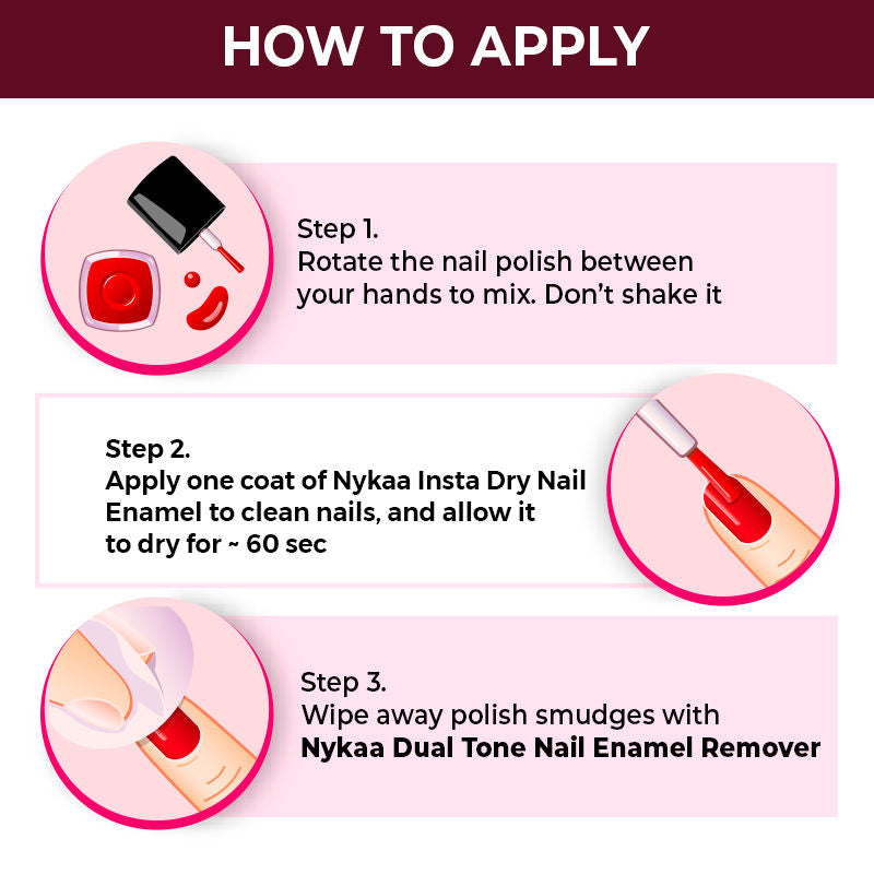 Nykaa Cosmetics Insta Dry Fast Drying Nail Enamel Polish