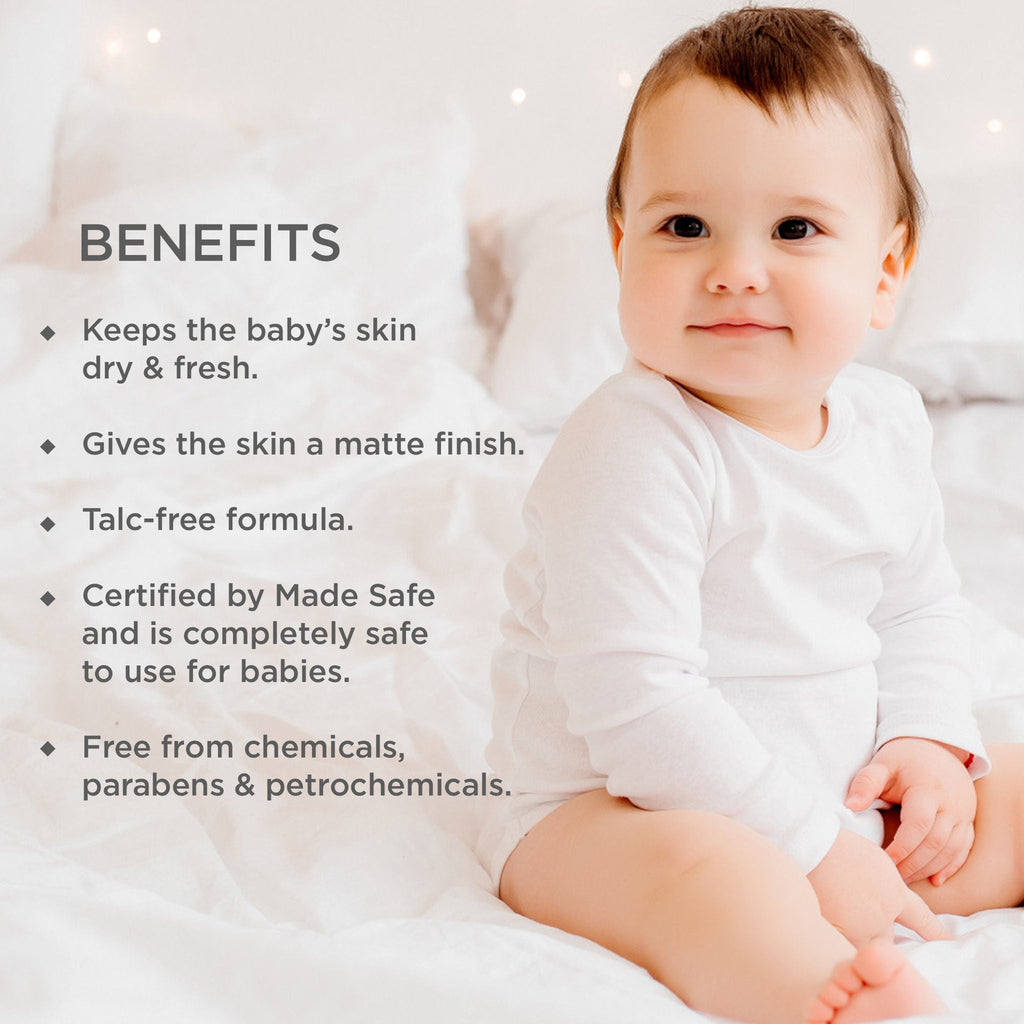 Forest Essentials Baby Body Powder Dasapushpadi - Talc Free Natural Baby Powder - Safe & Natural