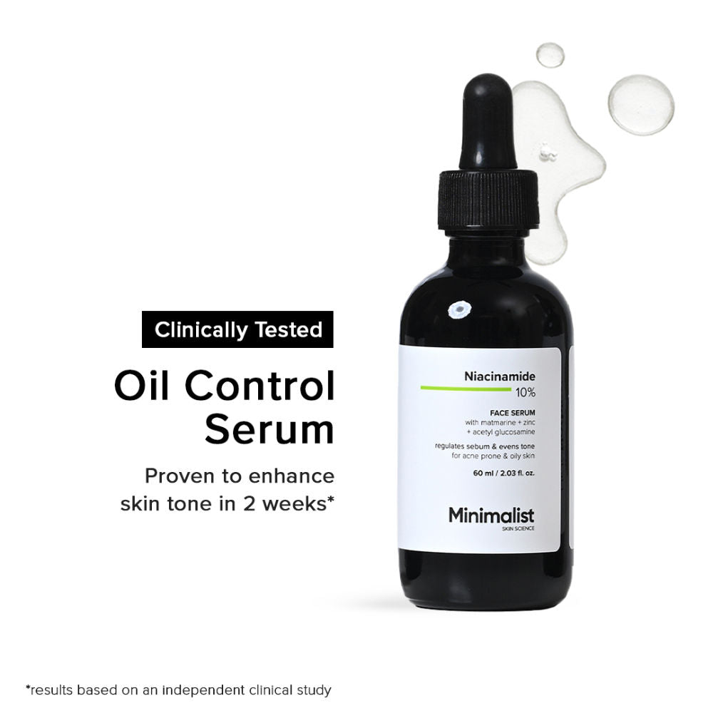 Minimalist 10% Niacinamide Face Serum With Matmarine + Zinc For Reducing Oil & Blemishes