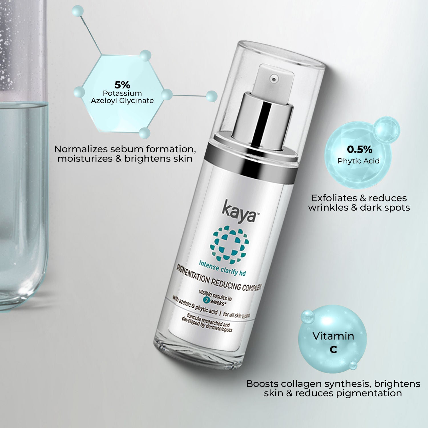 Kaya Pigmentation Reducing Complex, with Azelaic & Phytic Acid for all skin types