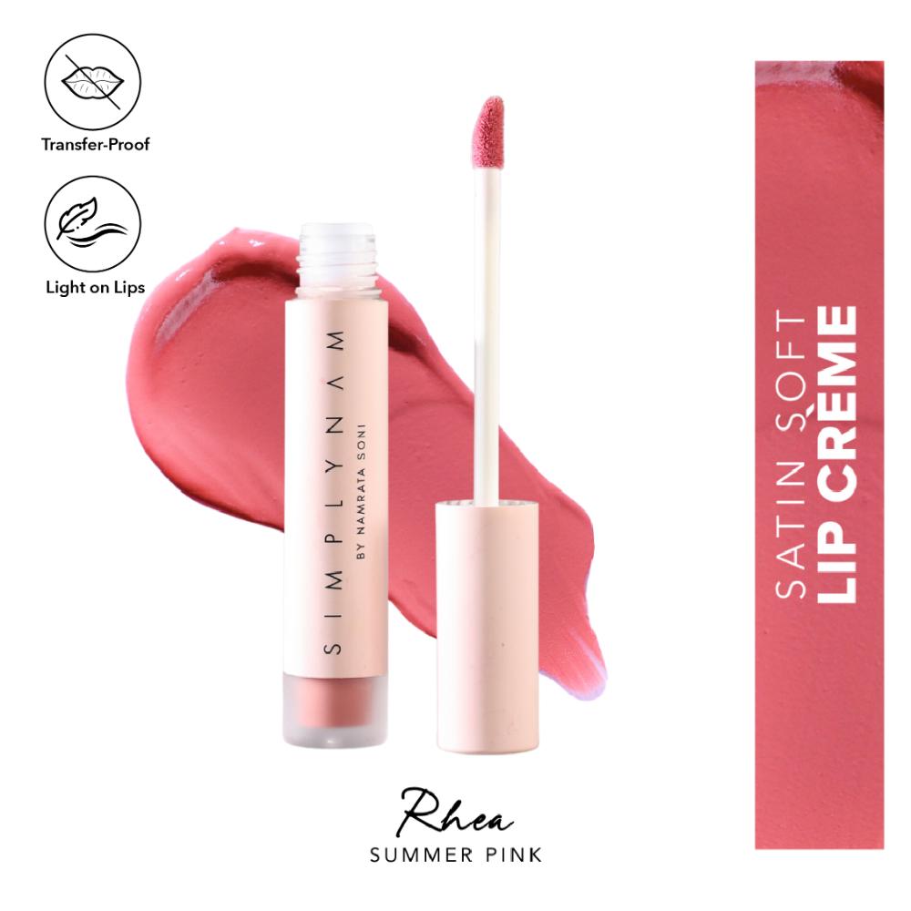 Simply Nam Satin Soft Lip Creme, Hydrating, Botanical Colour for Everyday Lips