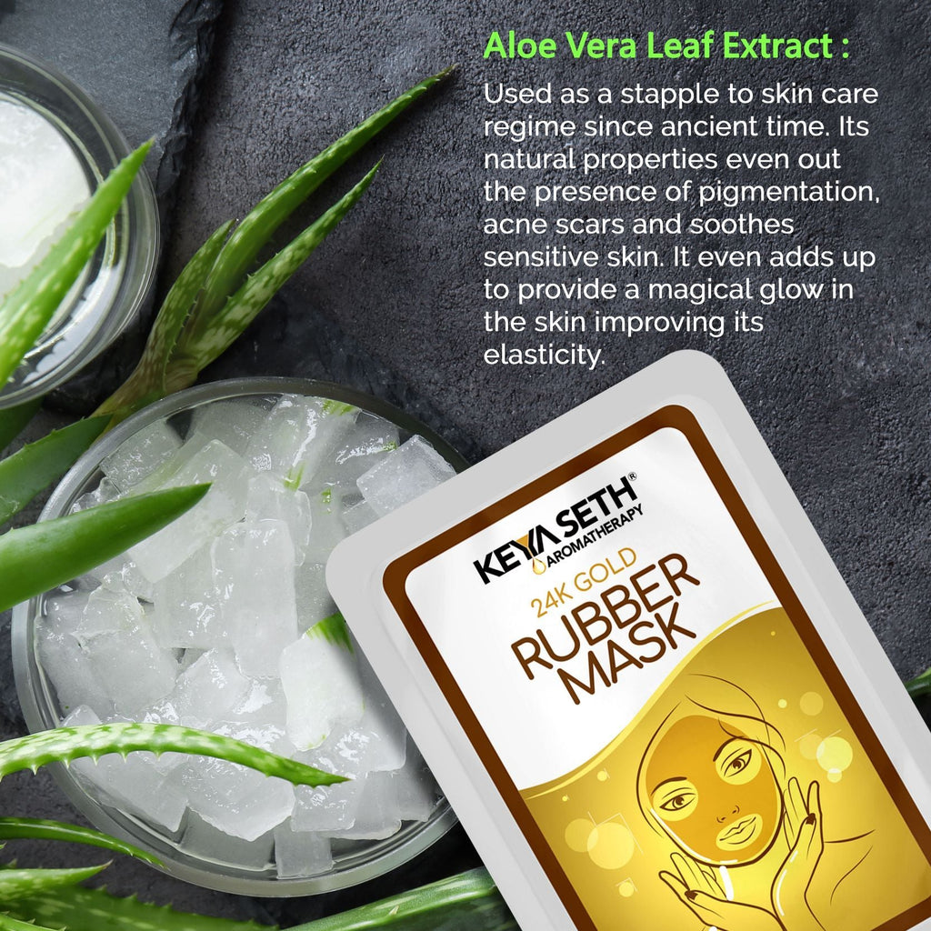 Keya Seth Aromatherapy, 24k Gold Rubber Facial Mask For Brightening & Whitening