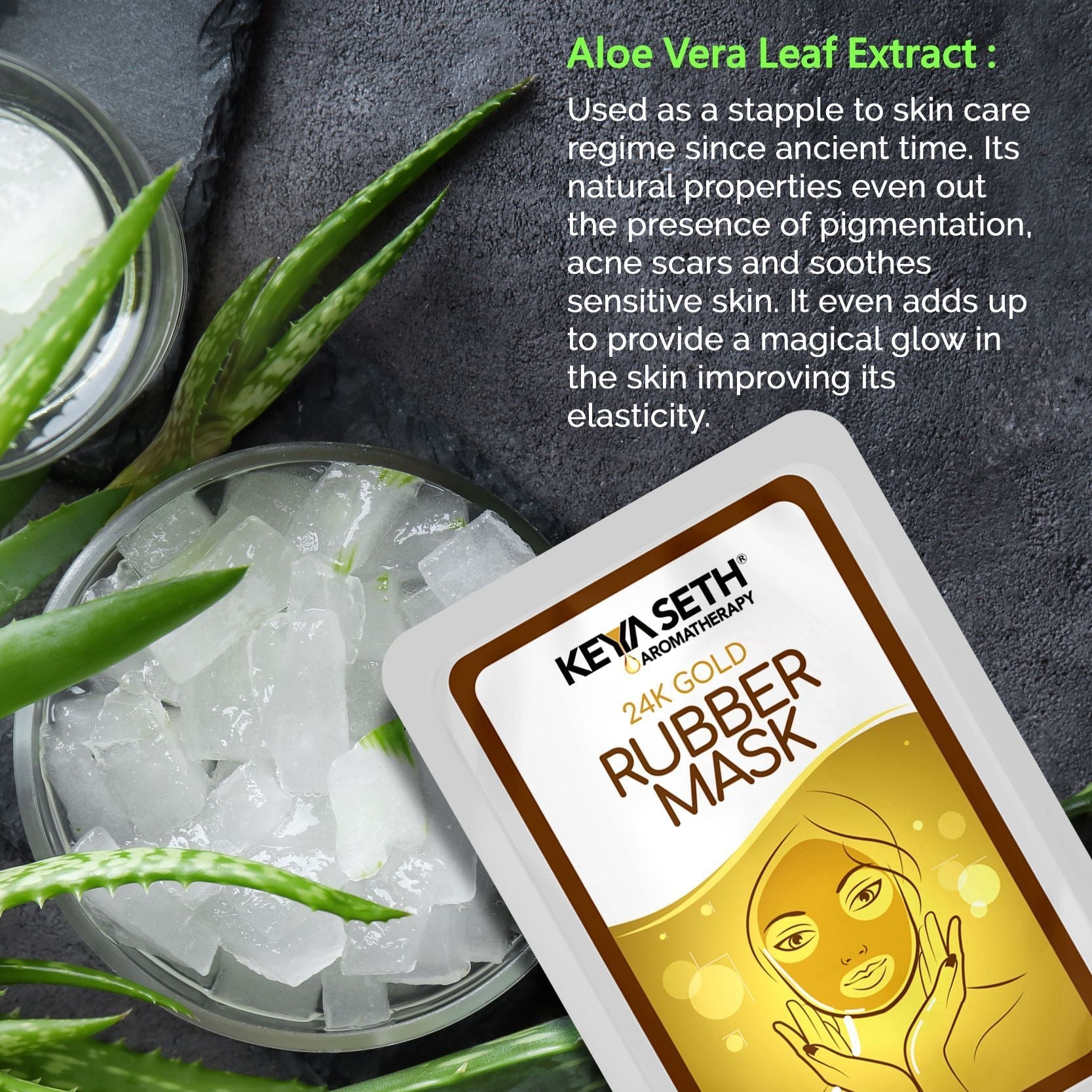 Keya Seth Aromatherapy, 24k Gold Rubber Facial Mask For Brightening & Whitening