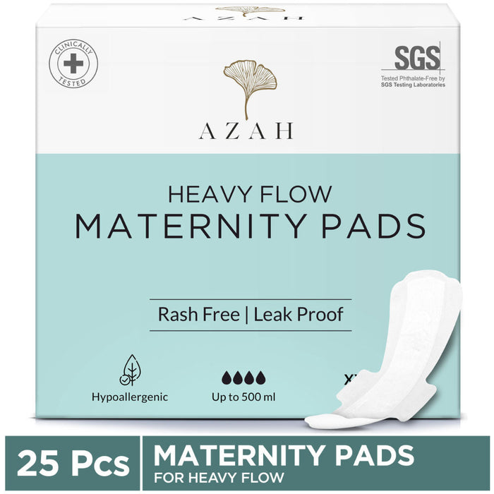 Azah Maternity Pads After Delivery For Women (25 Pads) Soft And Rash Free Pad for Ultra Heavy Flow