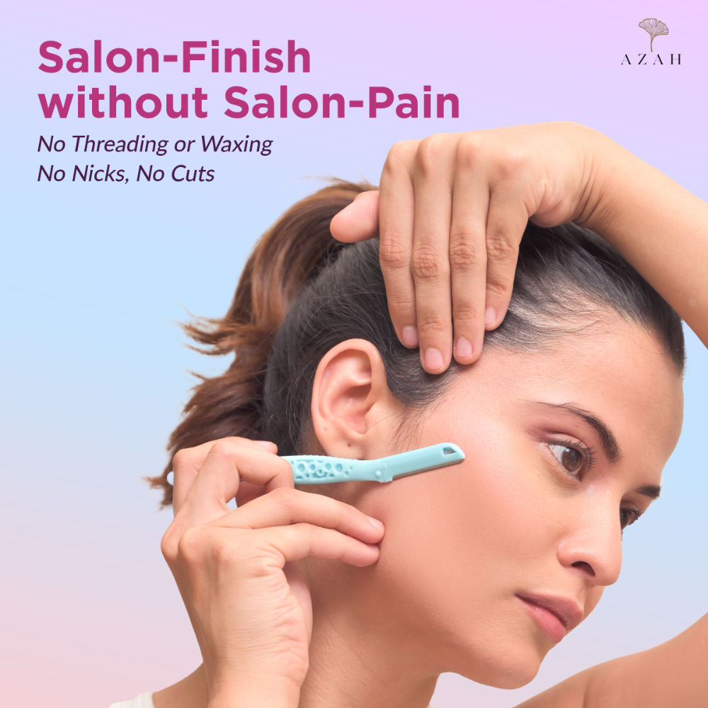 Azah Reusable Face Razor For Women Facial Hair Instant & Painless Hair Removal