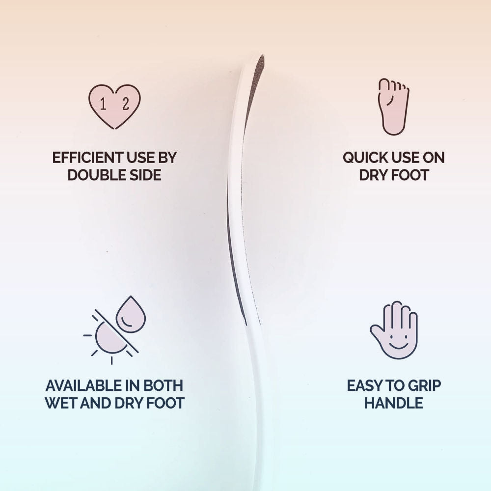 MEPOINT Double Sided Foot Scrubber For Dead Skin - Color May Vary