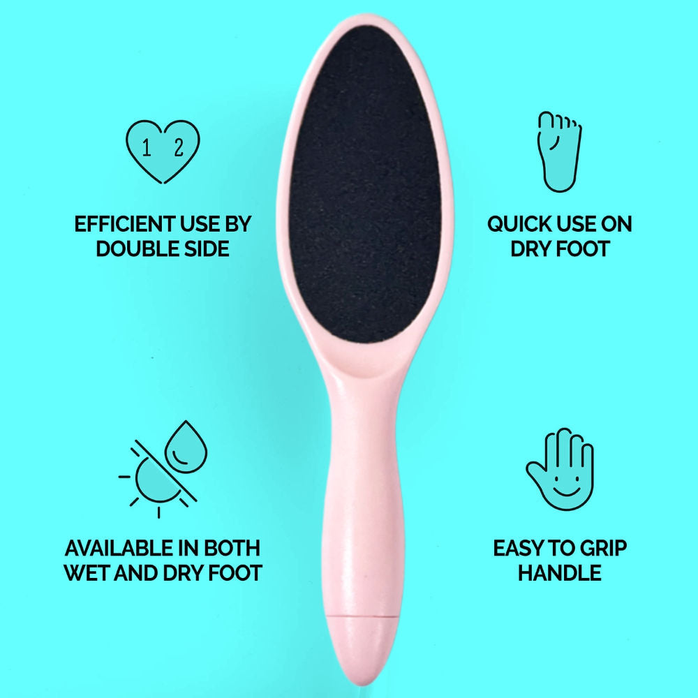 MEPOINT Double Sided Foot Scrubber For Dead Skin Ovel Shape - Color May Vary