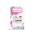 Secret Lives Anie French with White and Black Tips Design Press On Nails