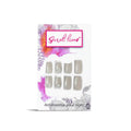 Secret Lives Cats Eye Grey Brown Color with 3D Butterfly Design Press On Nails