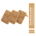 Nat Habit Natural Sun Dried Bath Loofah, Body Sponge, Scrubber for Men & Women, Sustainable Handmade