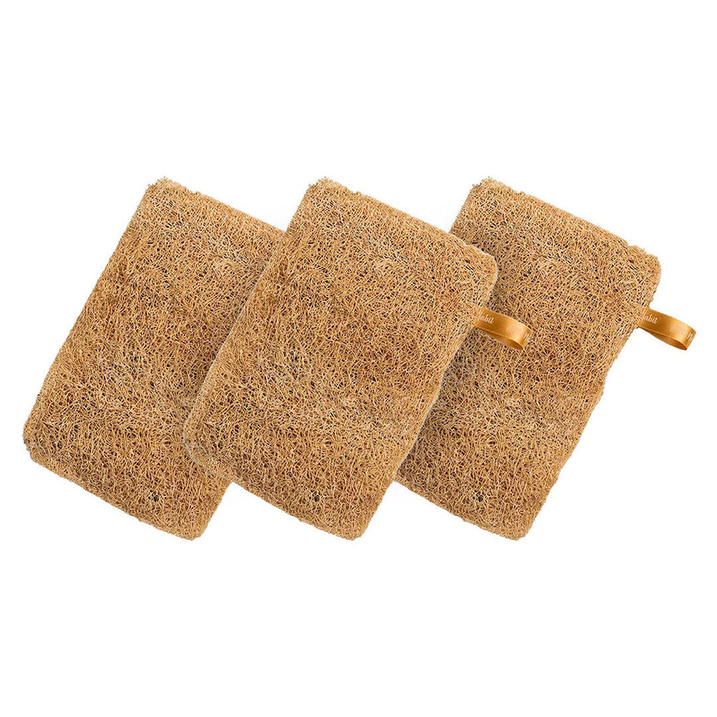 Nat Habit Natural Sun Dried Bath Loofah, Body Sponge, Scrubber for Men & Women, Sustainable Handmade