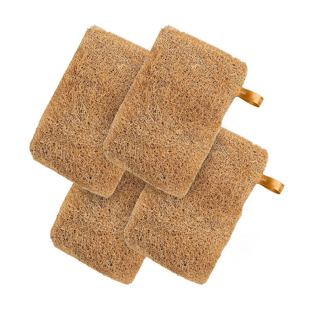 Nat Habit Natural Sun Dried Bath Loofah, Body Sponge, Scrubber for Men & Women, Sustainable Handmade