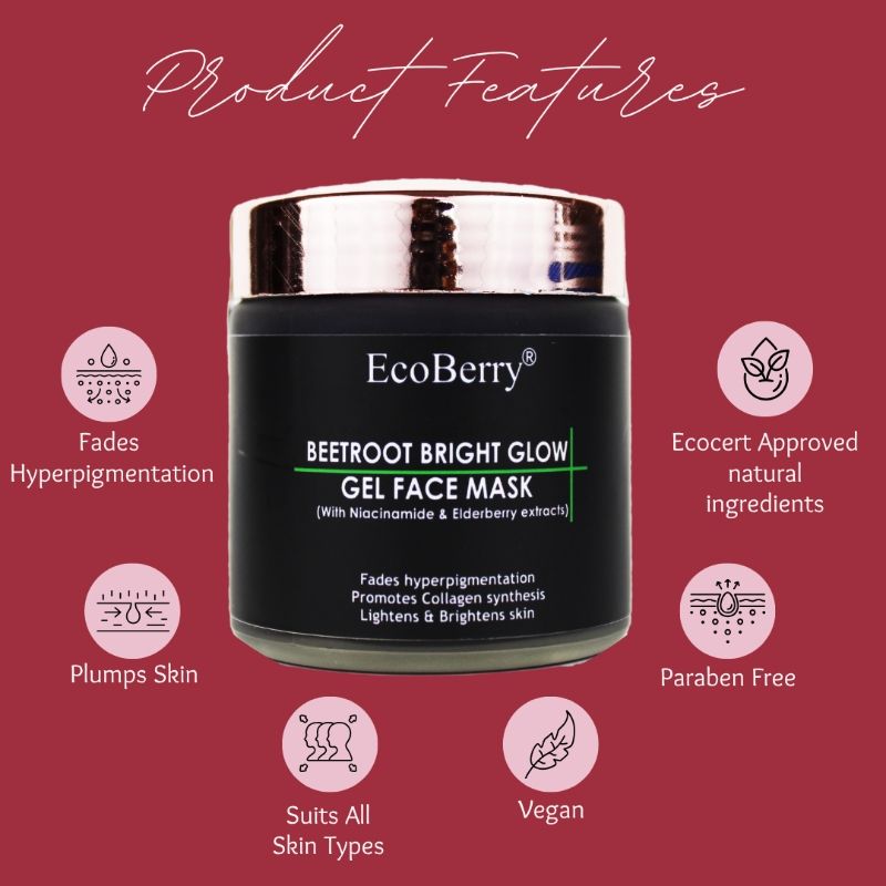 Ecoberry Beetroot Bright Glow Gel Face Mask