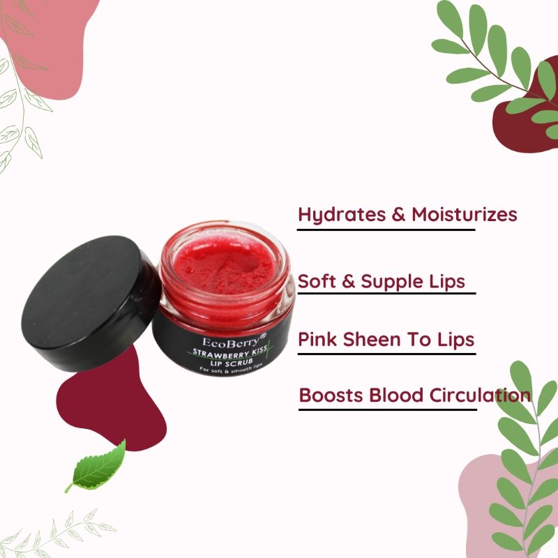 Ecoberry Strawberry Kiss Lip Scrub
