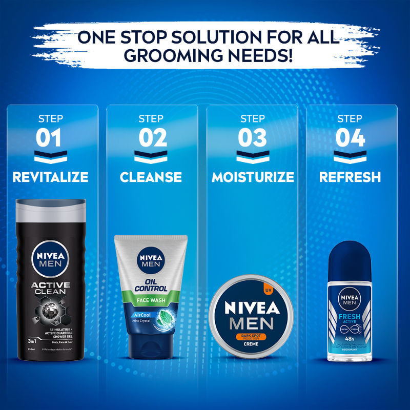NIVEA MEN Face Wash for Oily Skin, Oil Control for 12hr Oil Control with 10x Vitamin C Effect