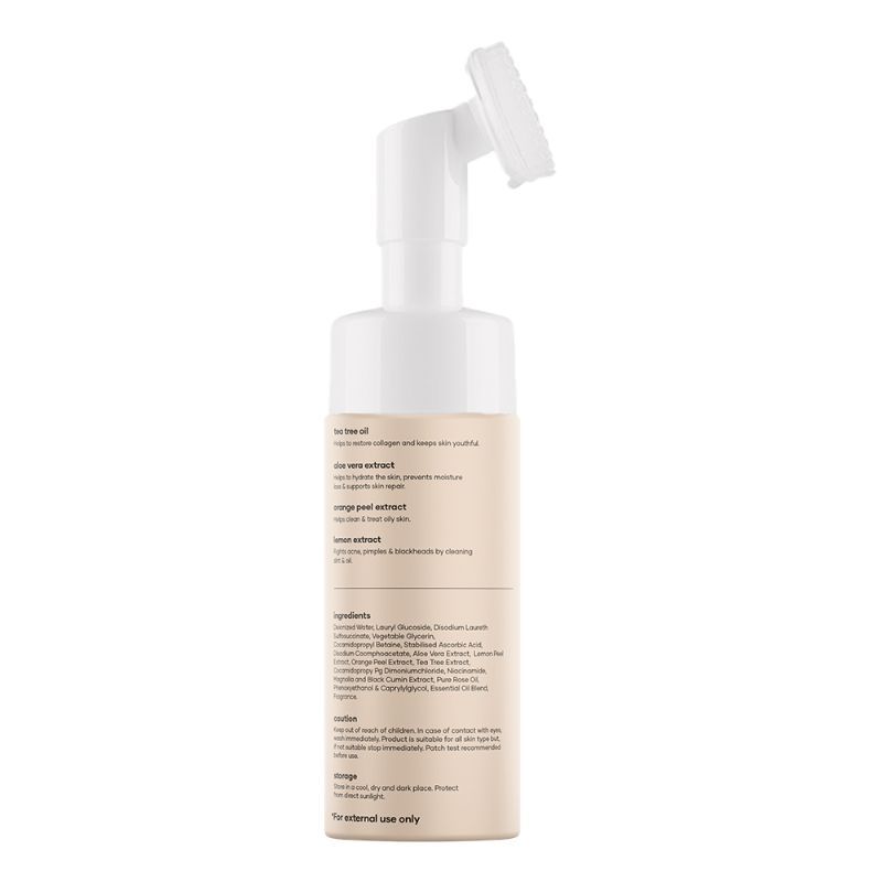 Mars by GHC Tea Tree Foaming Face Wash with Built-in Brush For Oil & Acne Control