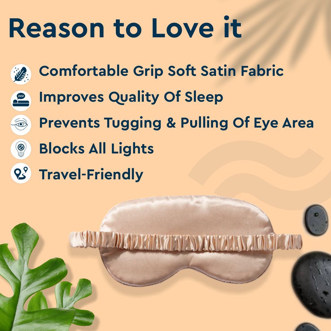 GUBB Satin Eye Mask Golden Beige