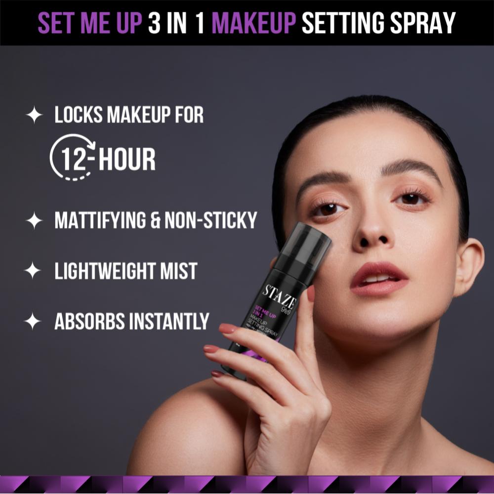 Staze 3-in-1 Prep + Fix + Refresh Setting Spray | 0.4 cm