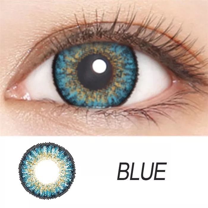 Optify Monthly Colored Contact Lenses Zero Power - Blue