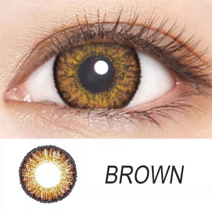 Optify Monthly Colored Contact Lenses Zero Power - Brown