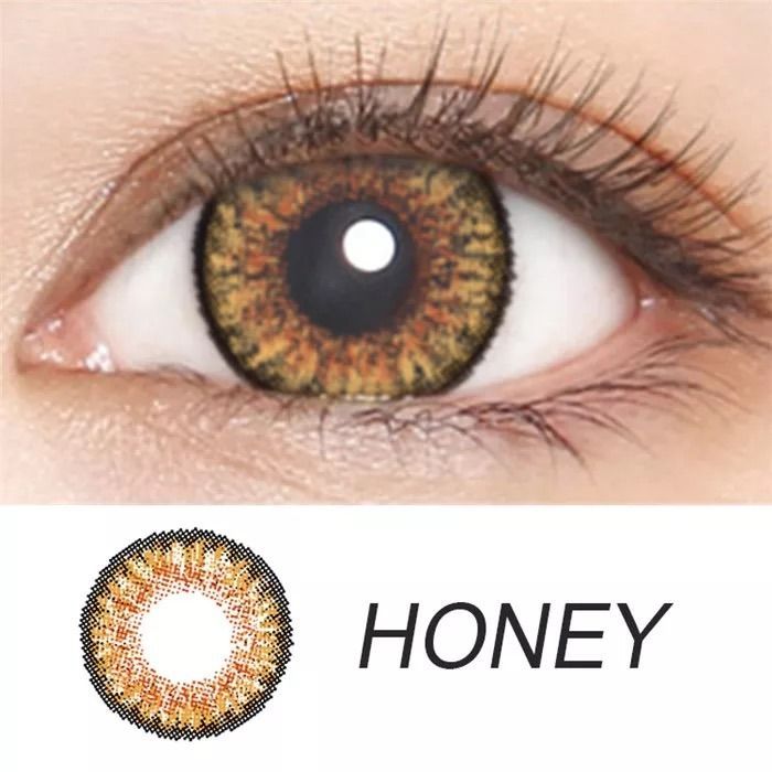 Optify Monthly Colored Contact Lenses Zero Power - Honey