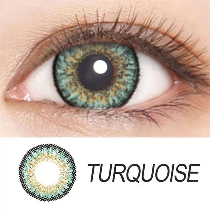 Optify Monthly Colored Contact Lenses Zero Power - Turquoise