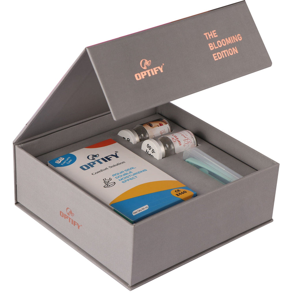 Optify Premium Colored Contact Lenses Zero Power - Brown