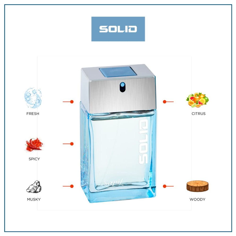 Sapil Solid Blue Eau De Toilette For Men
