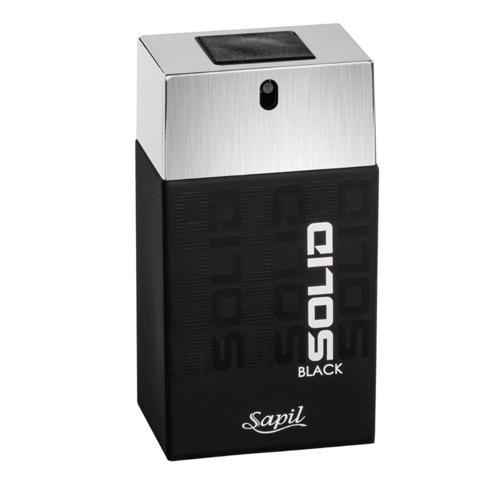 Sapil Solid Black Eau De Toilette For Men