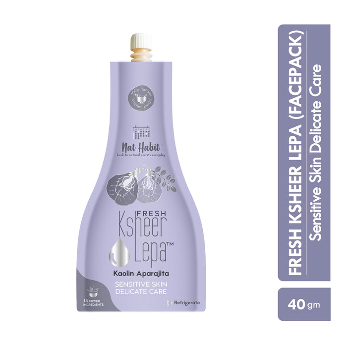 Nat Habit Kaolin Aparajita Ksheer Lepa, Face Mask for Sensitive Skin Delicate Care, Ayurvedic Pack