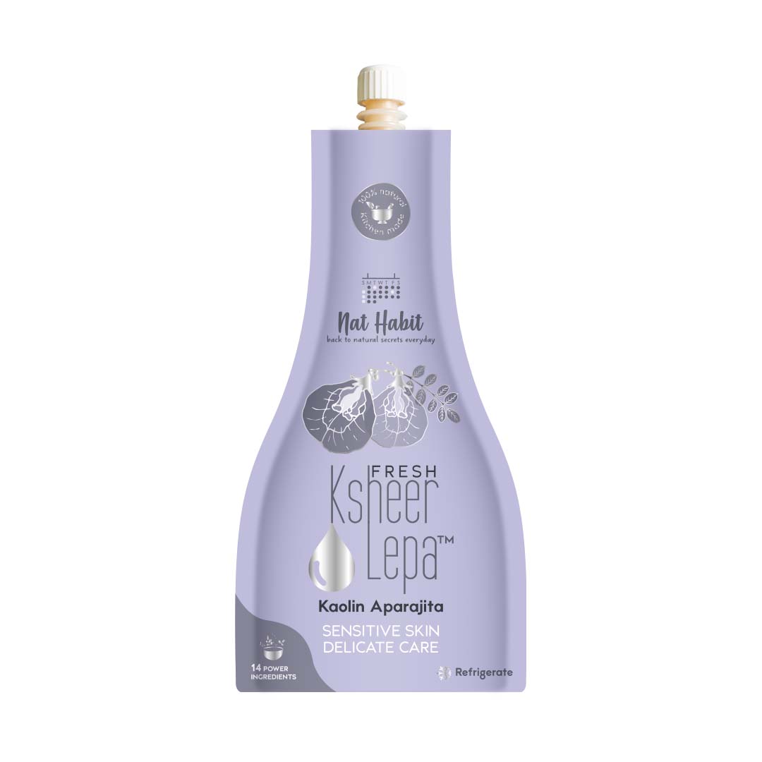 Nat Habit Kaolin Aparajita Ksheer Lepa, Face Mask for Sensitive Skin Delicate Care, Ayurvedic Pack