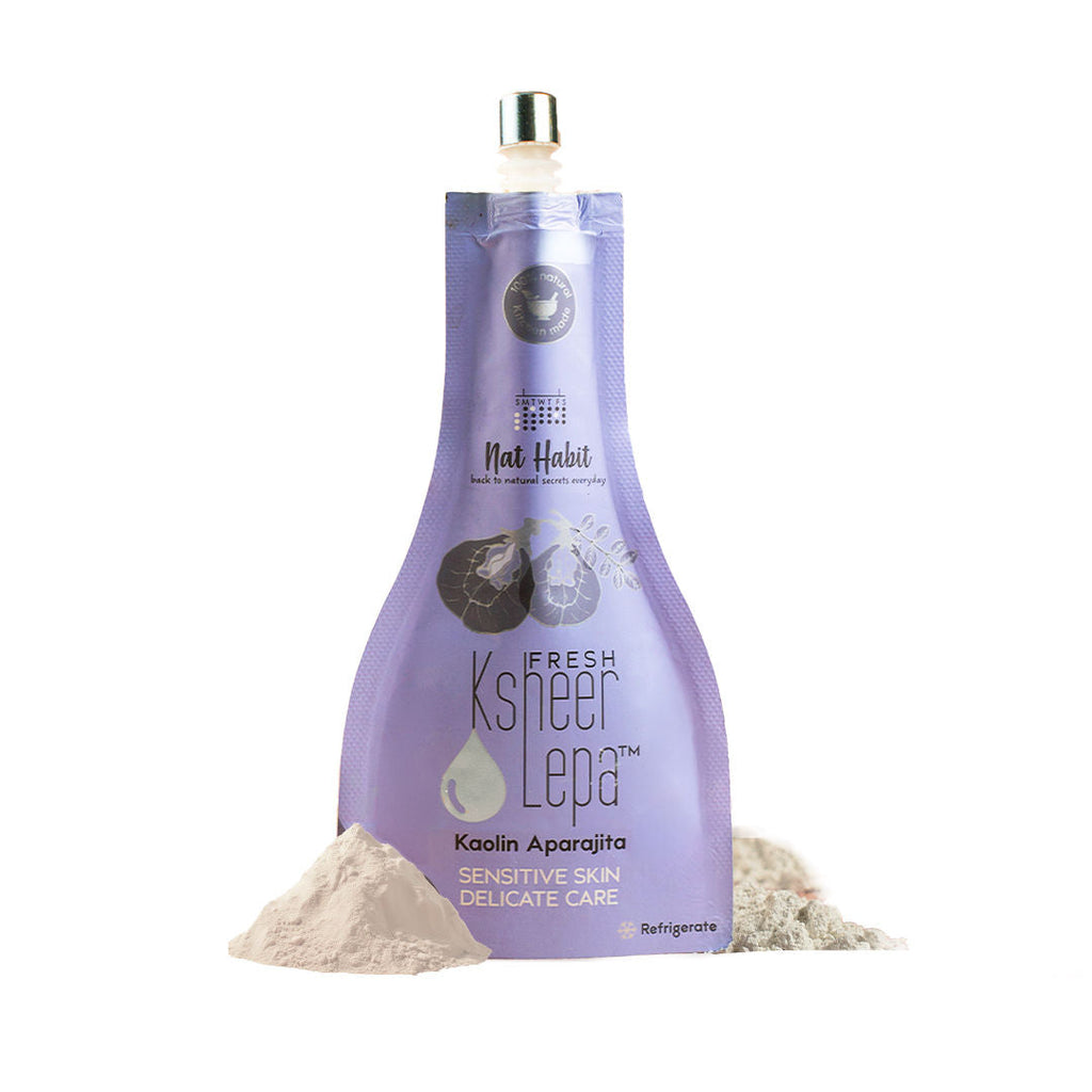 Nat Habit Kaolin Aparajita Ksheer Lepa, Face Mask for Sensitive Skin Delicate Care, Ayurvedic Pack