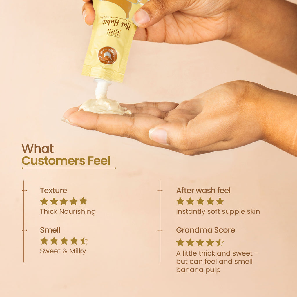 Nat Habit Banana Mulethi Ksheer Lepa, Clay Face Mask for Dry Skin Nourishment, Ayurvedic Face Pack