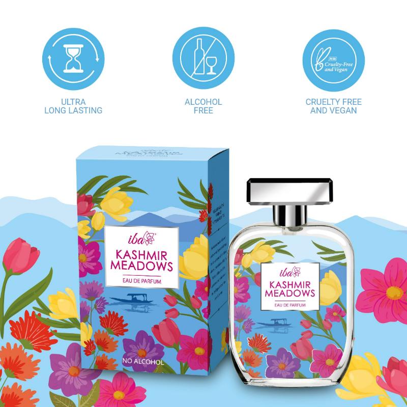 IBA Eau De Perfume - Kashmir Meadows, Long Lasting Floral & Oriental Fragrance for Women