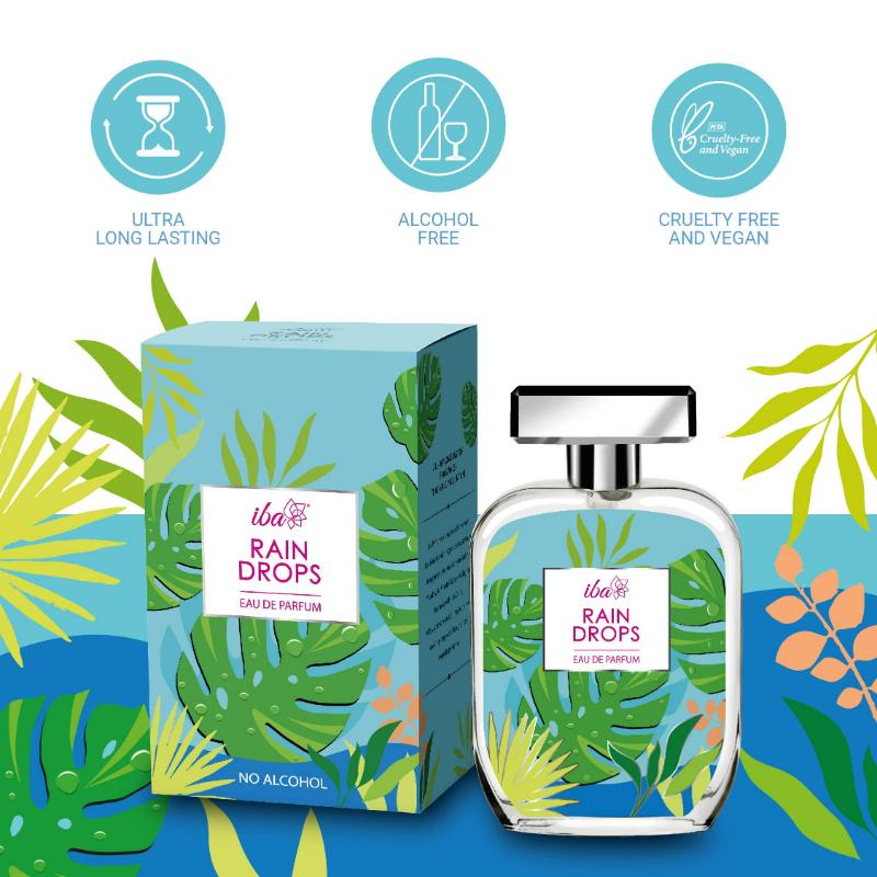 IBA Pure Perfume - Rain Drops, Long Lasting Aqua Fragrance For Women