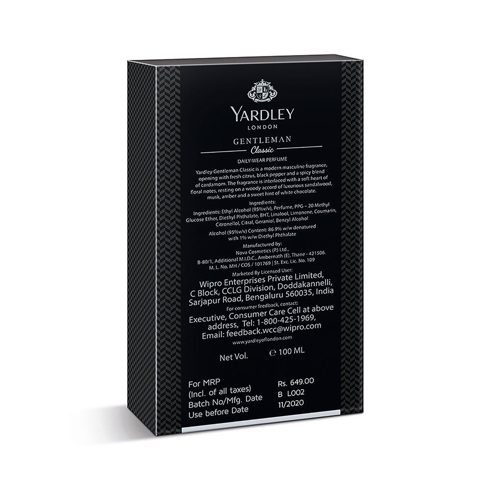 Yardley London Gentleman Classic Daily Wear Perfume for Men