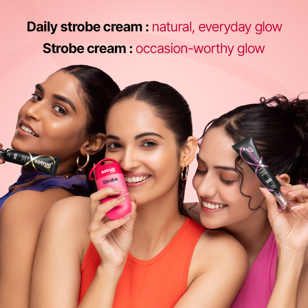 Sotrue Daily Strobe Cream for Radiant Glowing Skin, Hydrating Dewy Base with Instant Glow