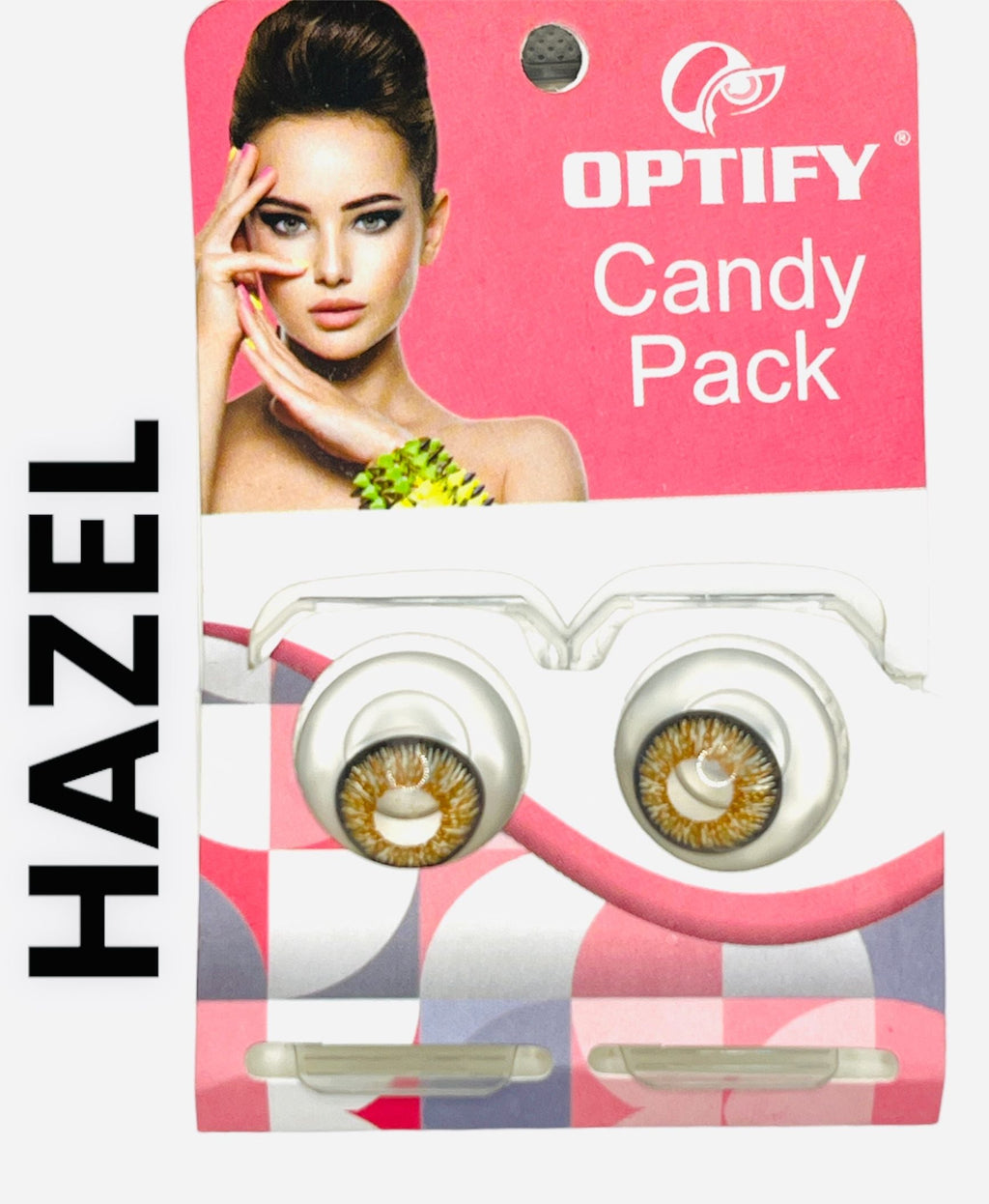 Optify Candy Pack Colored Contact Lenses Zero Power - Hazel
