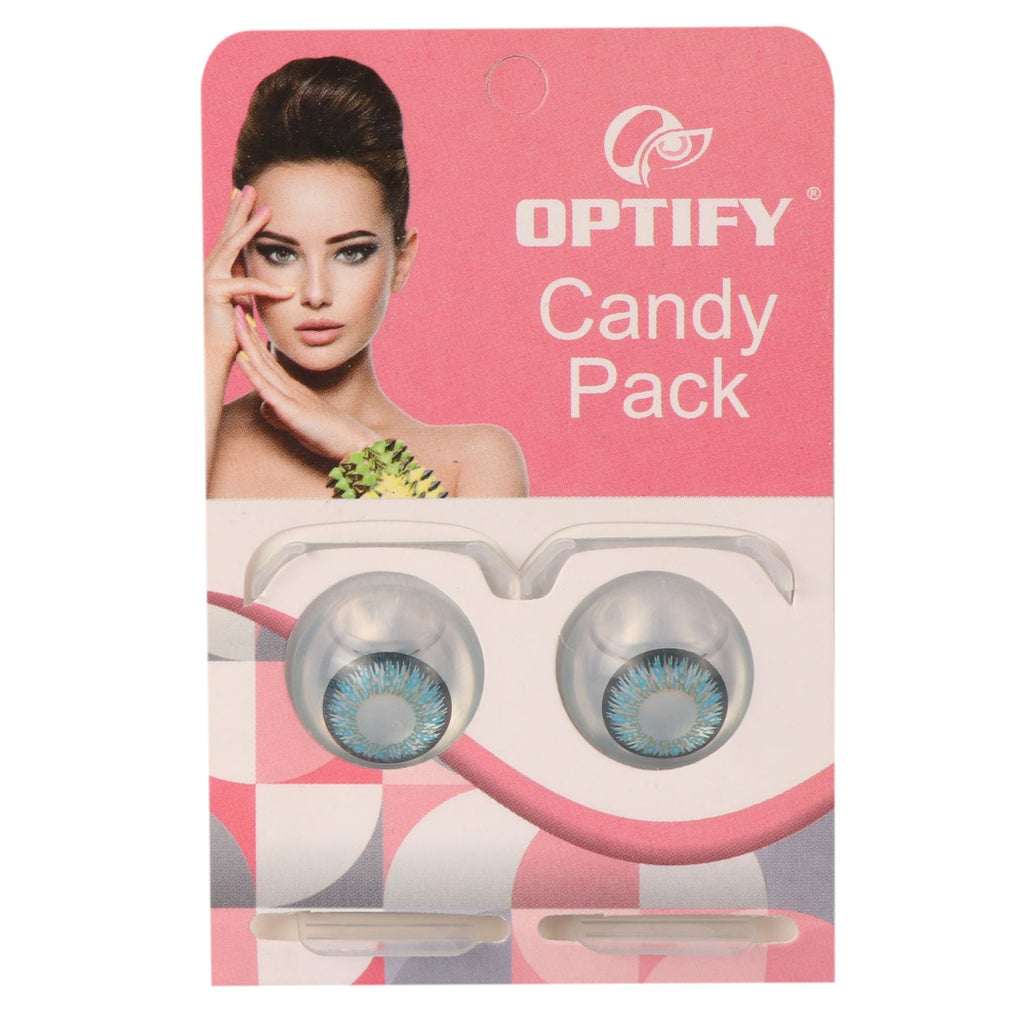 Optify Candy Pack Colored Contact Lenses Zero Power - Blue